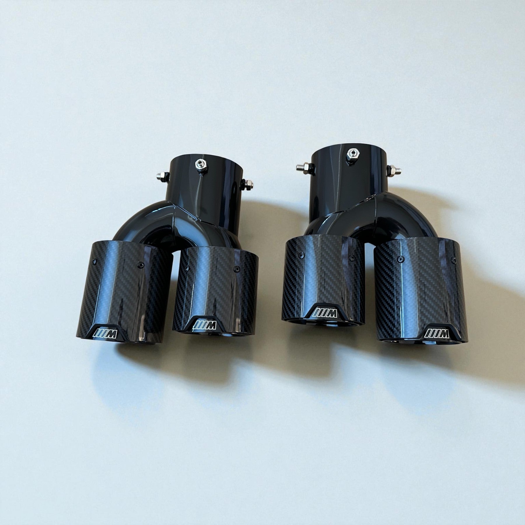 Glossy Carbon M Exhaust Tips For BMW G20 M340i, G42 M240i, G22 M440i