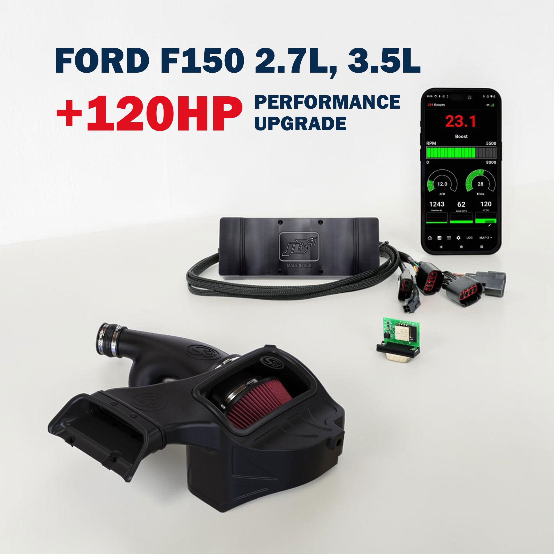 +120HP Upgrade Combo For Ford F150 2.7L & 3.5L EcoBoost, Powerboost, Raptor