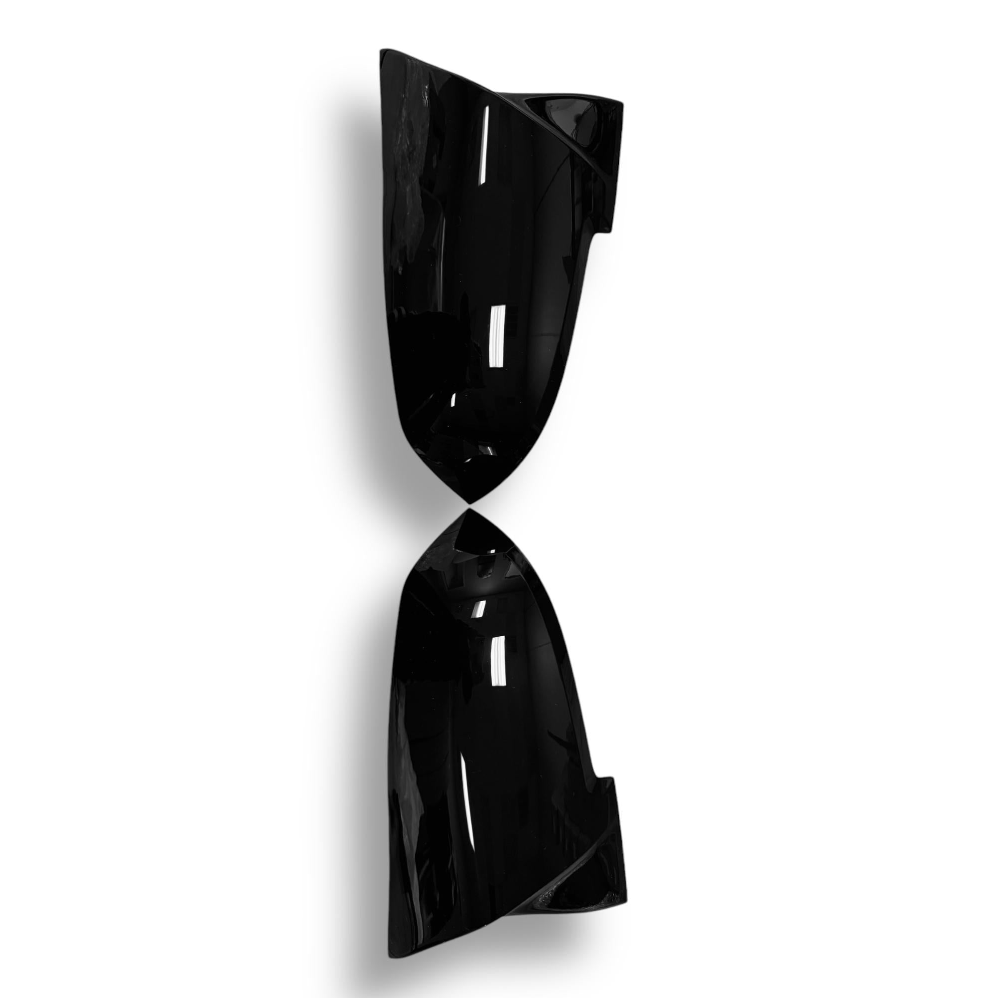 M Style High Gloss Black ABS Mirror Caps - BMW F2X, F3X, F87 M2, E84 X1 | Palenon Performance