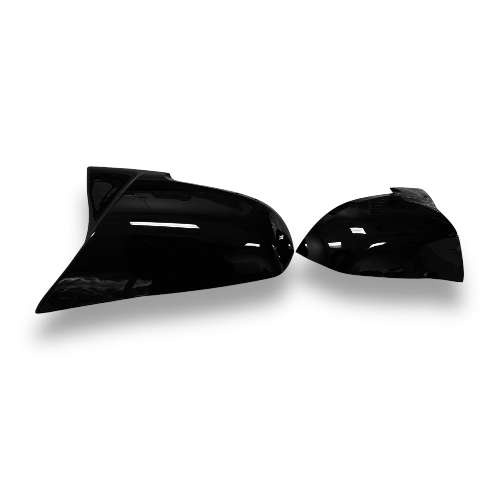 M Style High Gloss Black ABS Mirror Caps - BMW F2X, F3X, F87 M2, E84 X1 | Palenon Performance