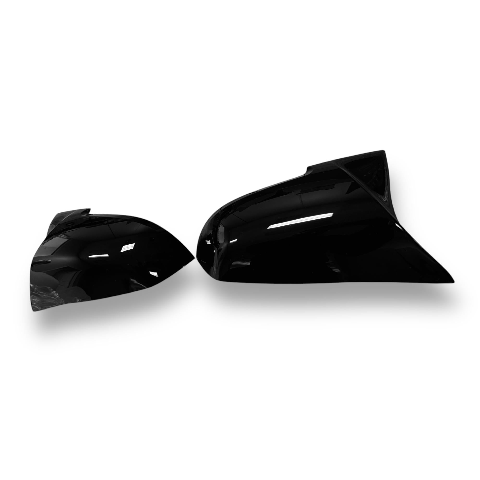 M Style High Gloss Black ABS Mirror Caps - BMW F2X, F3X, F87 M2, E84 X1 | Palenon Performance