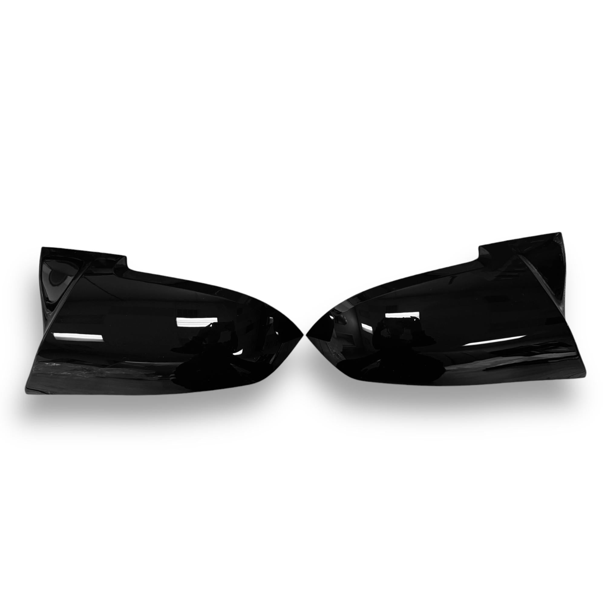 M Style High Gloss Black ABS Mirror Caps - BMW F2X, F3X, F87 M2, E84 X1 | Palenon Performance