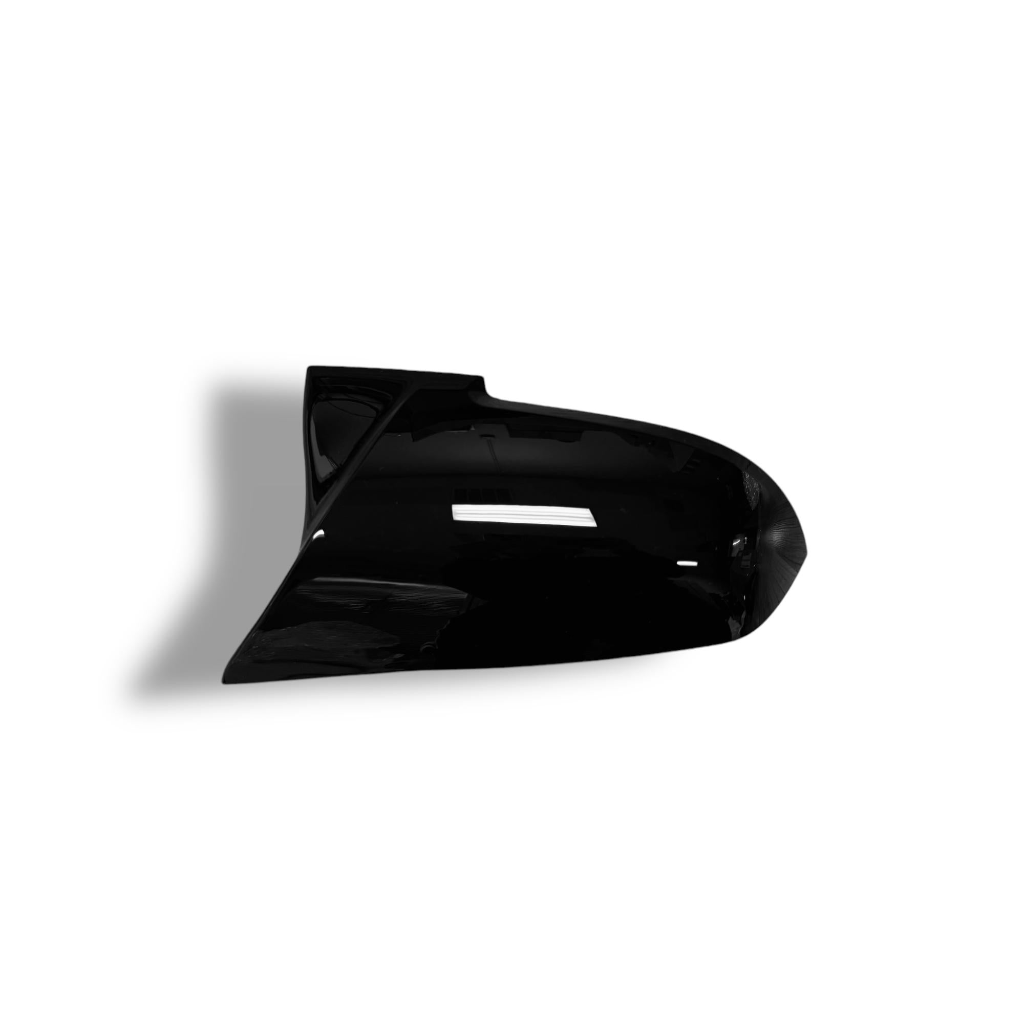 M Style High Gloss Black ABS Mirror Caps - BMW F2X, F3X, F87 M2, E84 X1 | Palenon Performance
