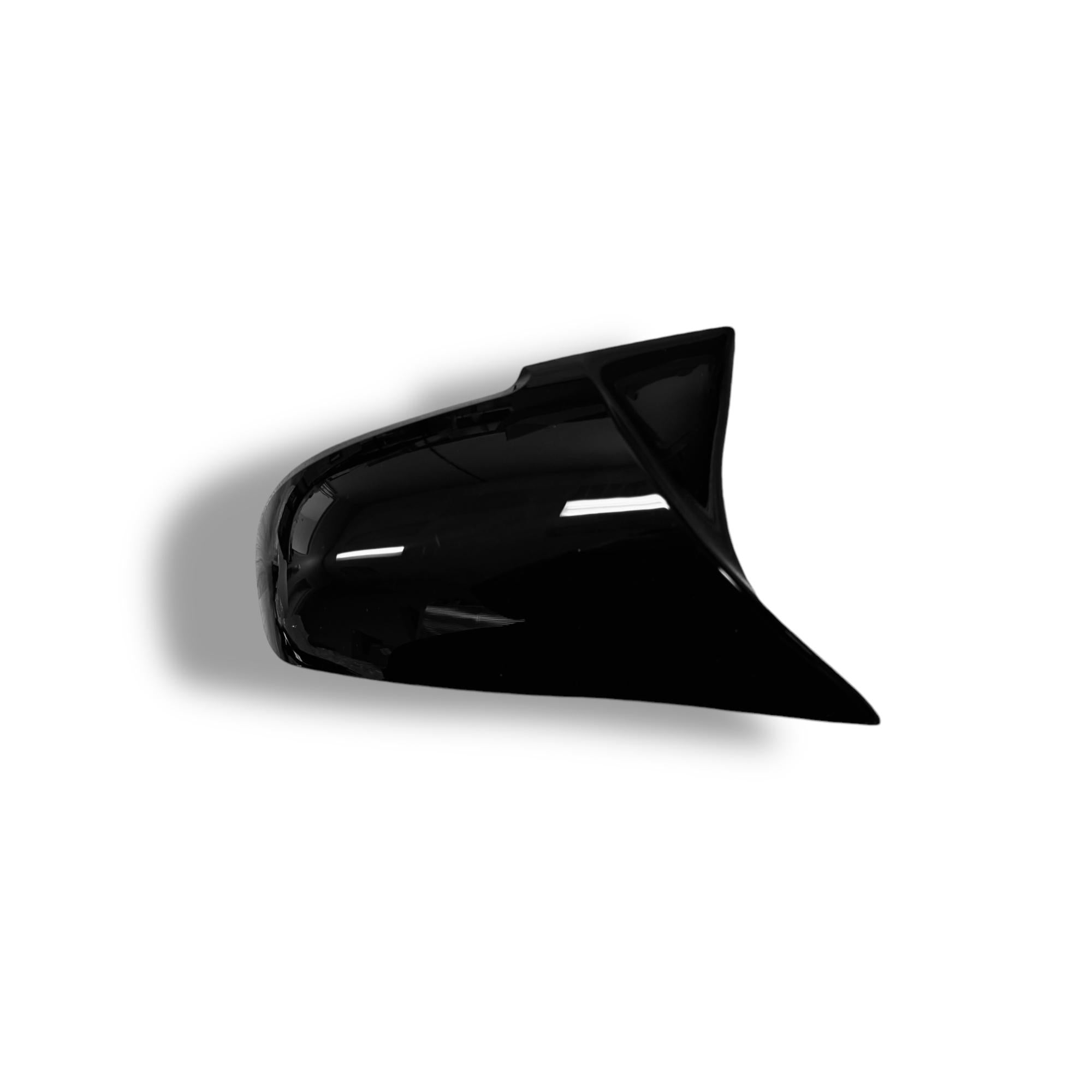 M Style High Gloss Black ABS Mirror Caps - BMW F2X, F3X, F87 M2, E84 X1 | Palenon Performance