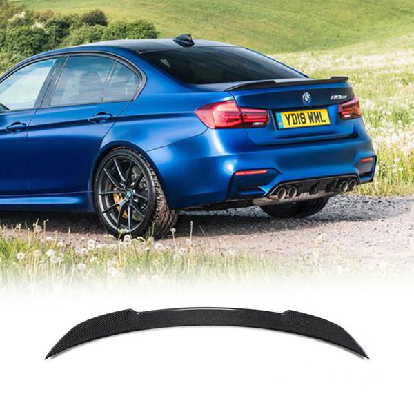 WheelX PSM Style Carbon Fiber Rear Trunk Spoiler For BMW F30 F80 M3 Sedan (2012-2018) – Pre-Painted, No Drilling