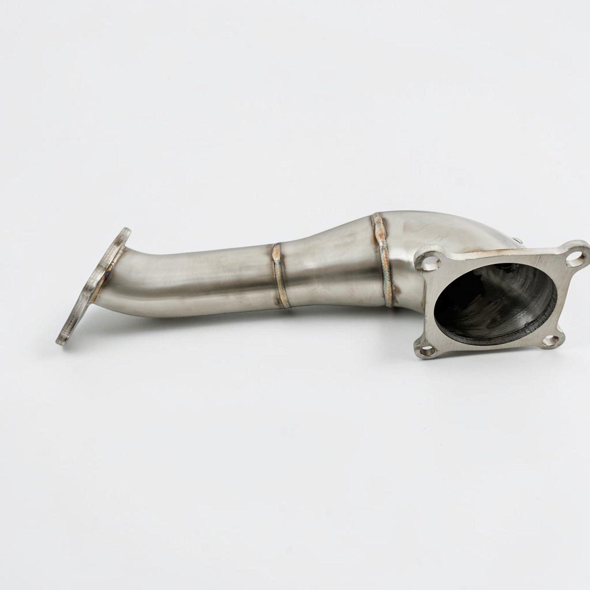 Palenon Performance stainless steel 2.0T race downpipe for Acura Integra Type S, RDX, and TLX with CNC-machined flange.