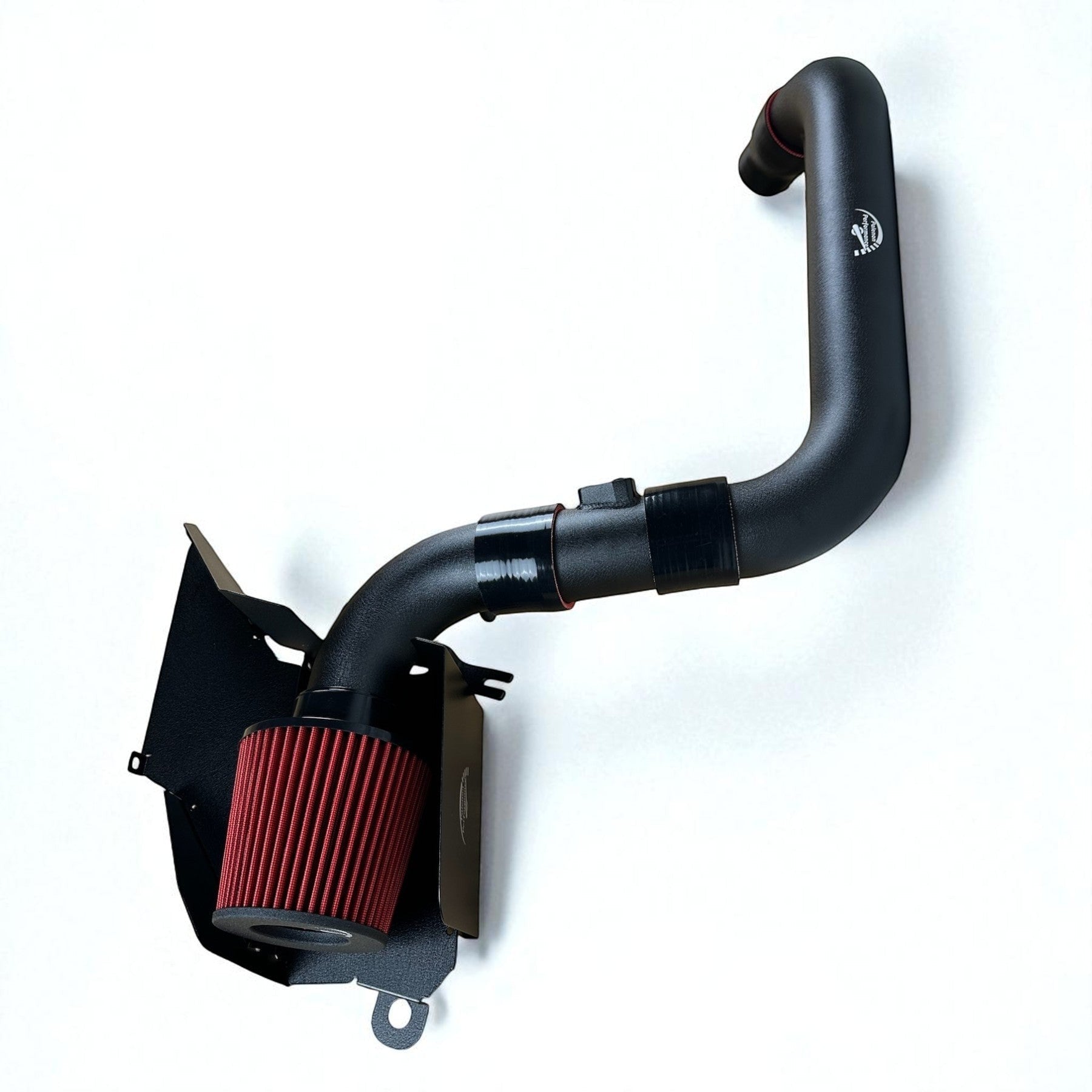 Palenon Performance cold air intake system with black aluminum piping and red high-flow air filter for Audi 8P 2.0T