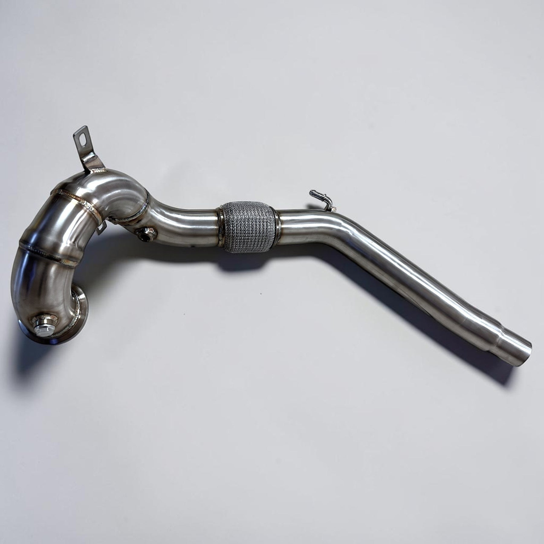 Palenon Performance T304 stainless steel race downpipe for Audi A3 8V with flex section and TIG-welded construction