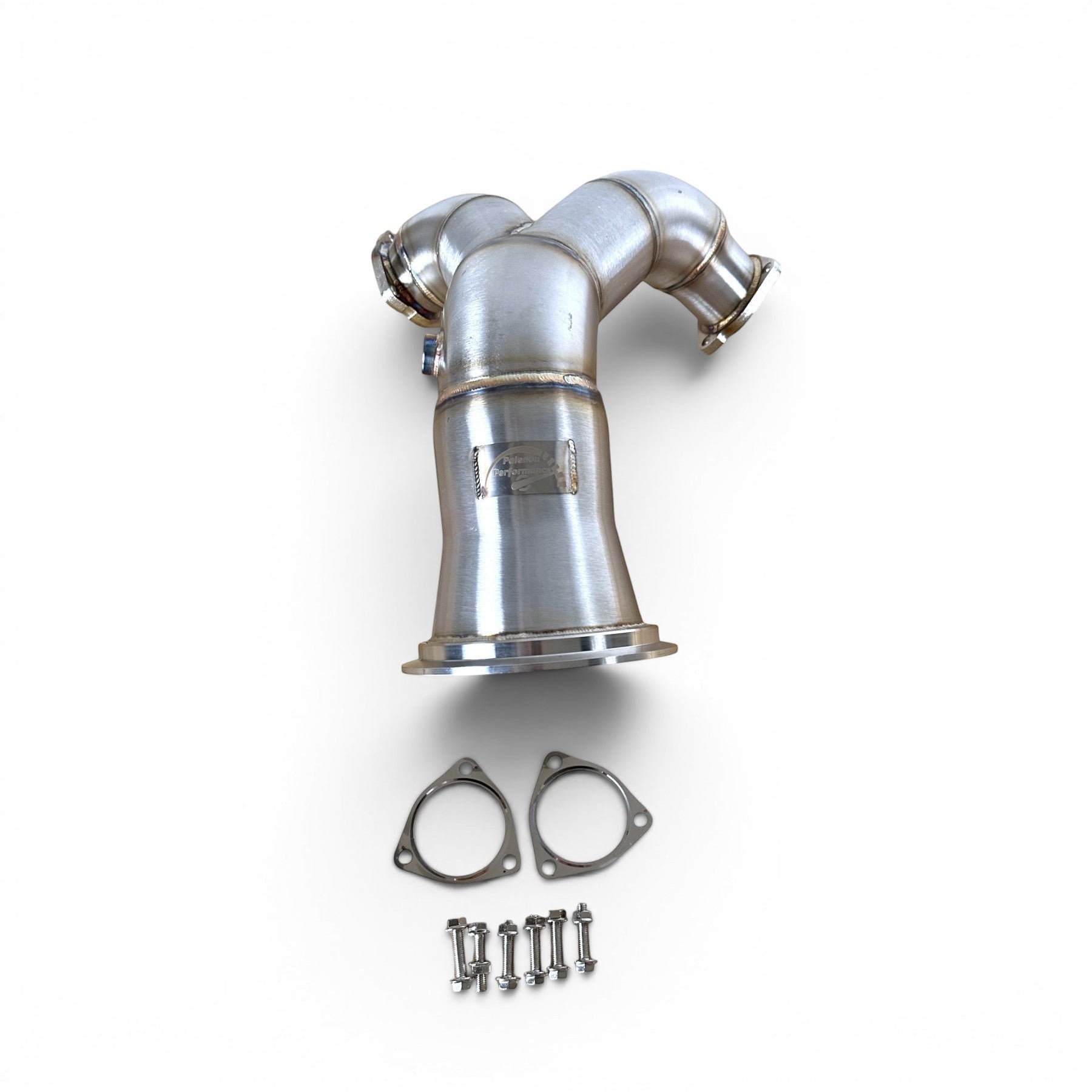 Palenon Performance stainless steel racing downpipe for Audi S4 and S5 with included mounting hardware and flanges