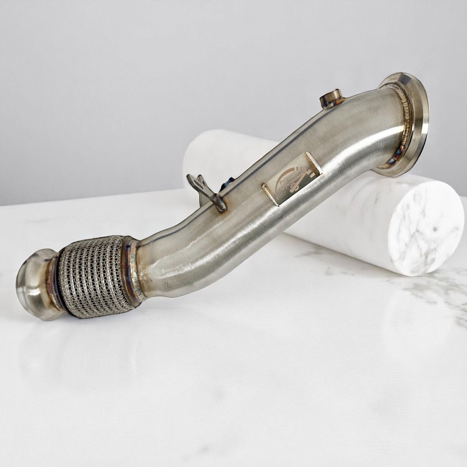 Palenon Performance B46 B48 racing downpipe made of 304 stainless steel with TIG welds for BMW and Supra models