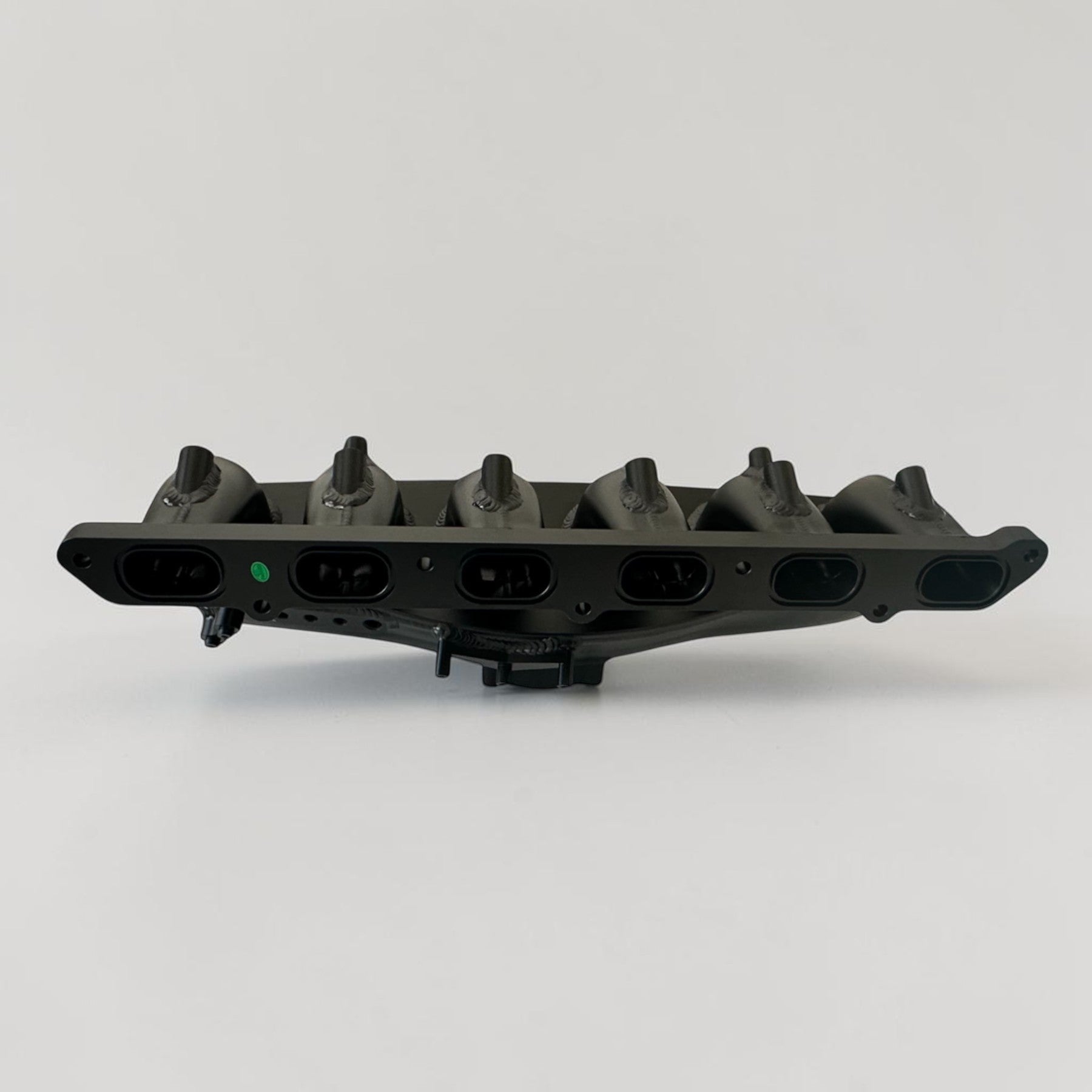Palenon Performance aluminum intake manifold for BMW N54 engines with integrated port injection bungs in black finish