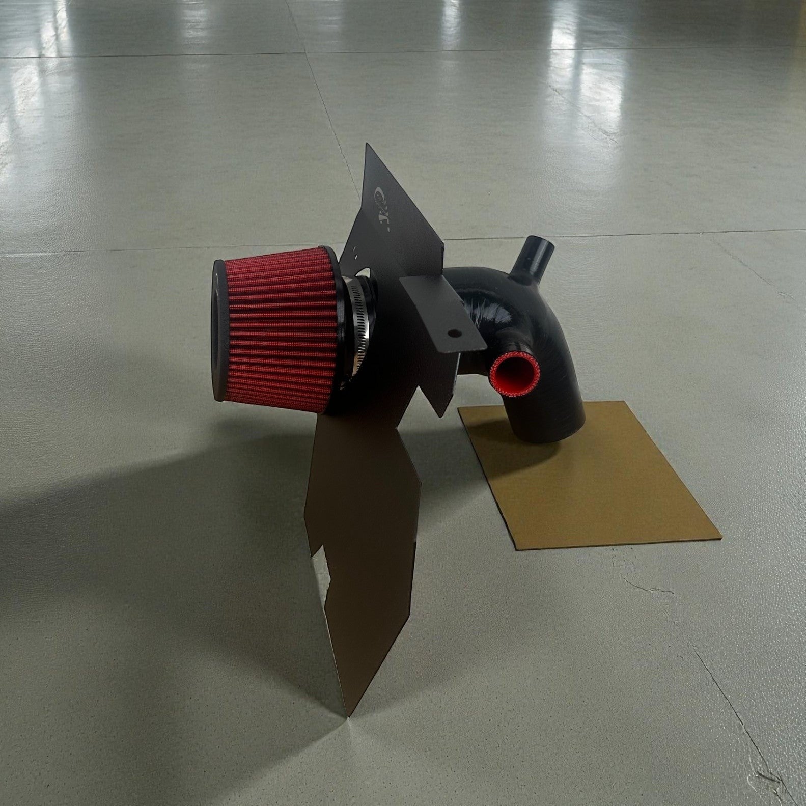 Palenon Performance cold air intake system for BMW N55 engine featuring a black pipe, red air filter, and heat shield
