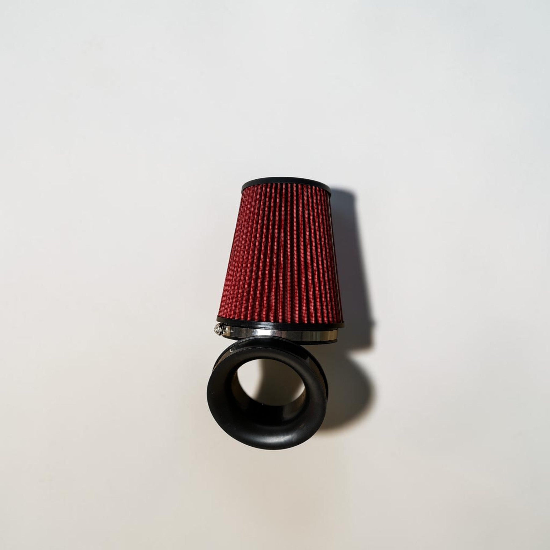 Palenon Performance cold air intake filter with red pleated media and black velocity stack for Silverado and Sierra