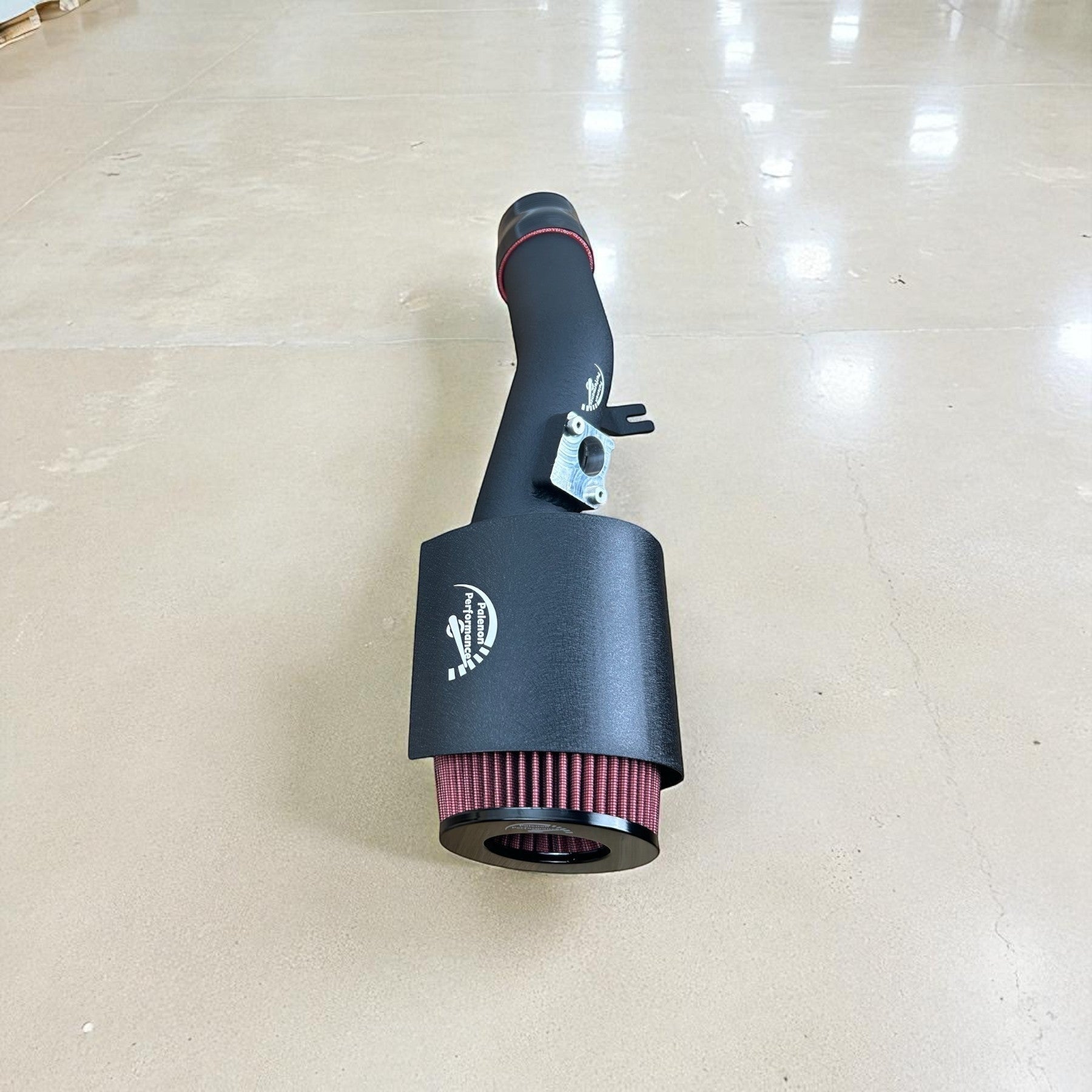 Palenon Performance cold air intake system with black aluminum piping and a high-flow red air filter for Honda Civic.