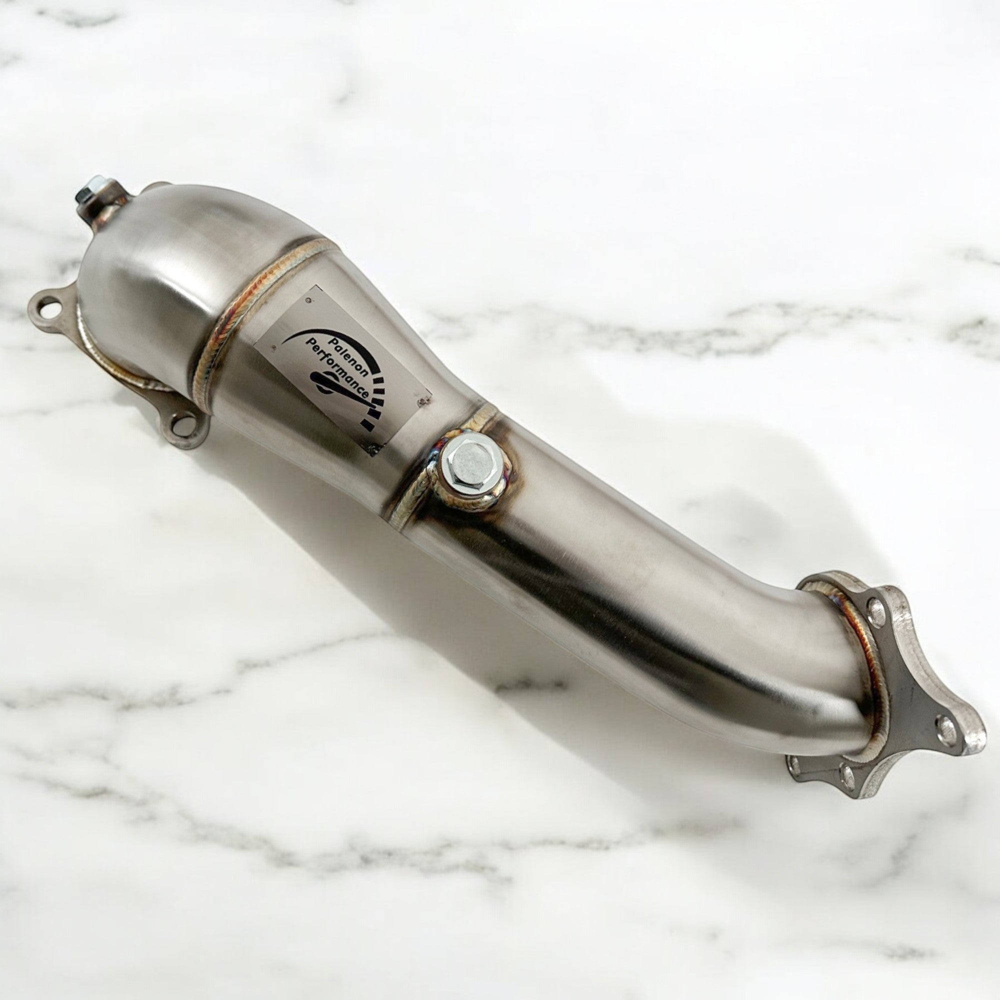 Palenon Performance stainless steel race downpipe for Honda Civic Type-R FK8 and FL5 with high-flow catalytic converter