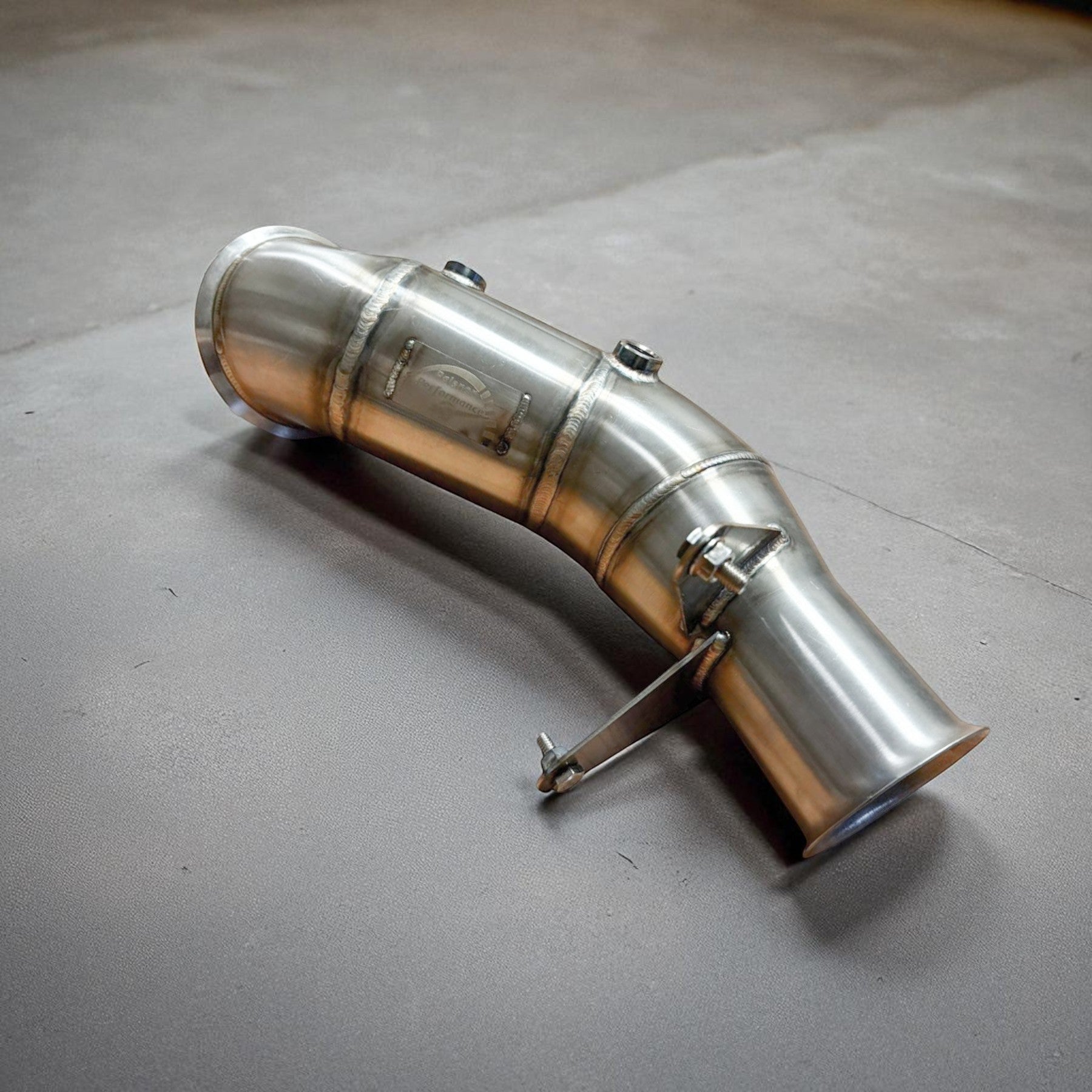 Palenon Performance N55 racing downpipe made of TIG-welded SS304 stainless steel for BMW performance upgrades