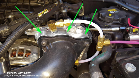 B58 Billet Water Injection Spacer installation