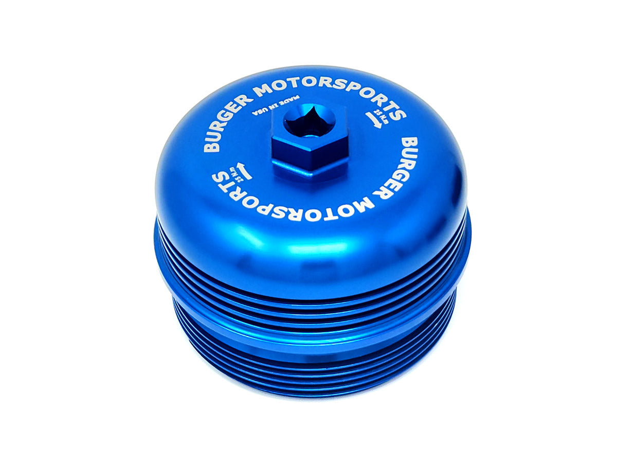 BMS Billet BMW Oil Filter Cap Blue