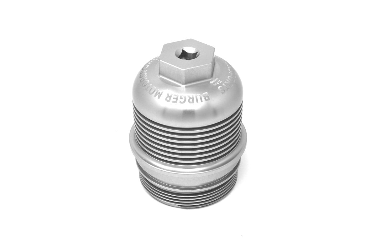 BMS Billet Oil Filter Cap silver color