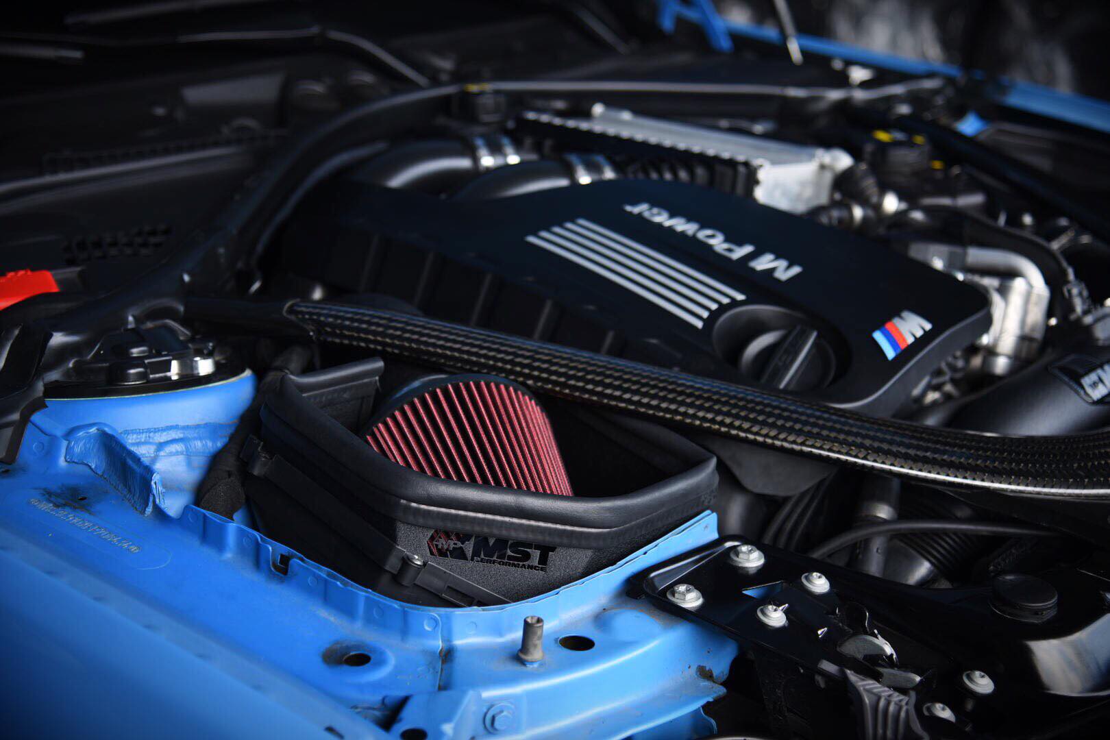 BMW car with air intake system installation