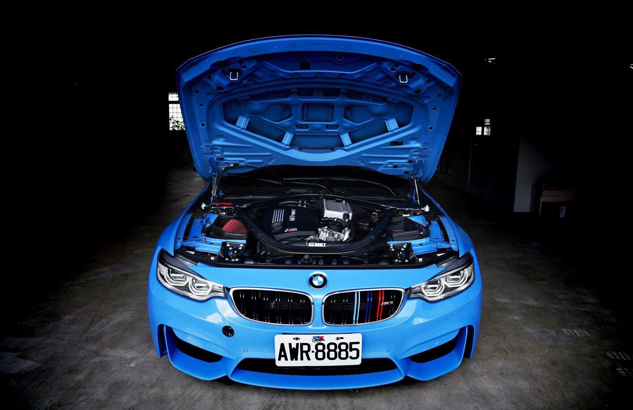 BMW car with air intake system