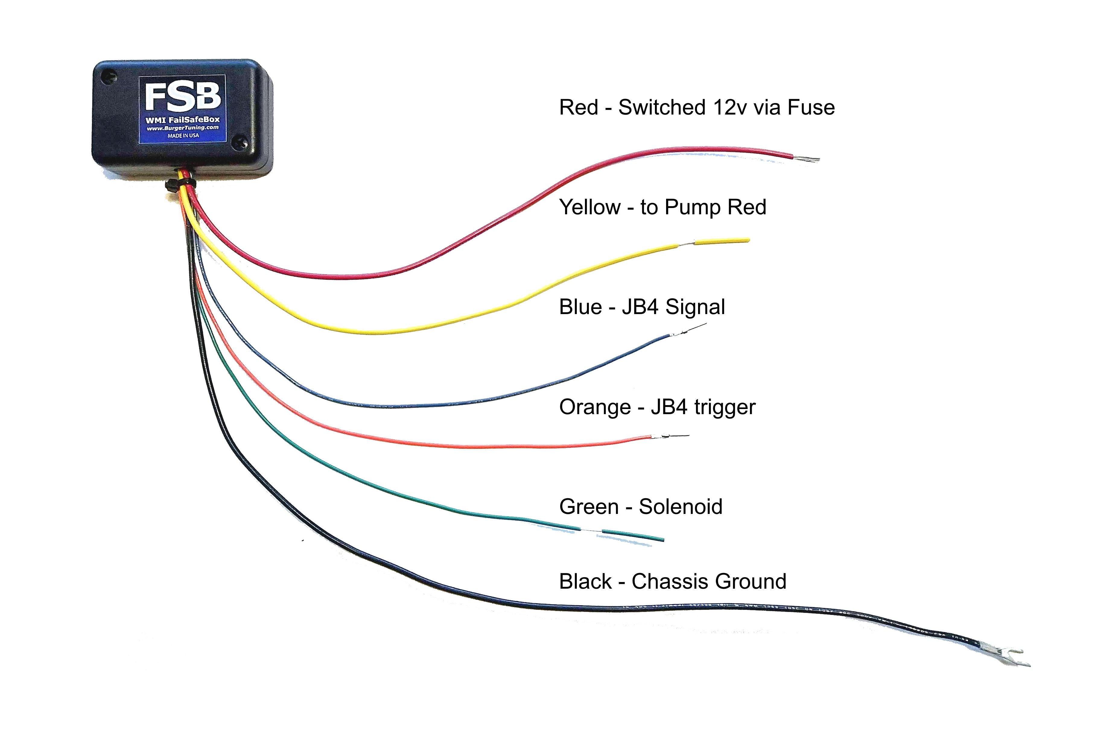 FSB JB4 WMI Water Injection Controller wire color