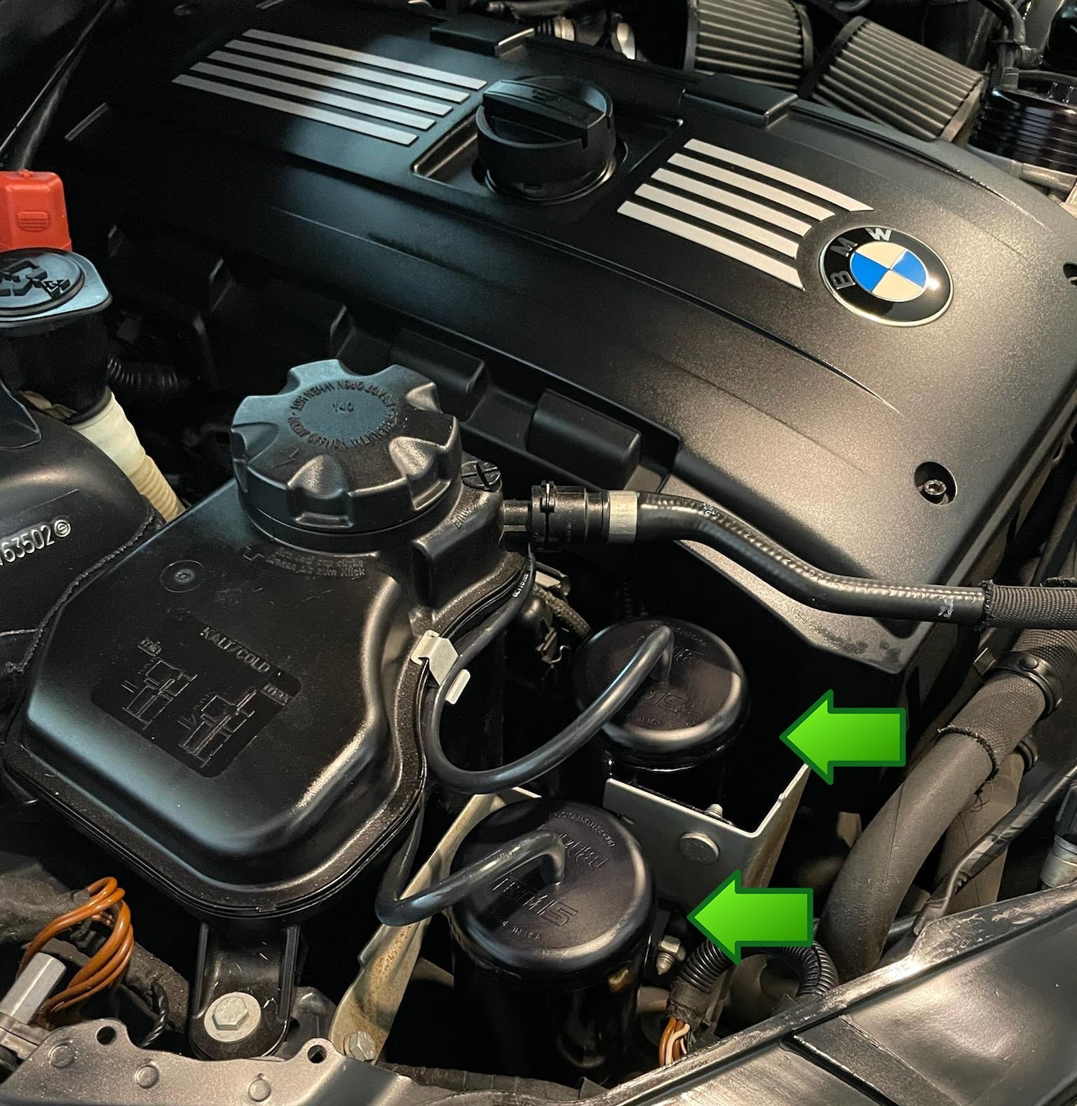 Billet Upgraded N54 BMW Boost Vacuum Tanks installation