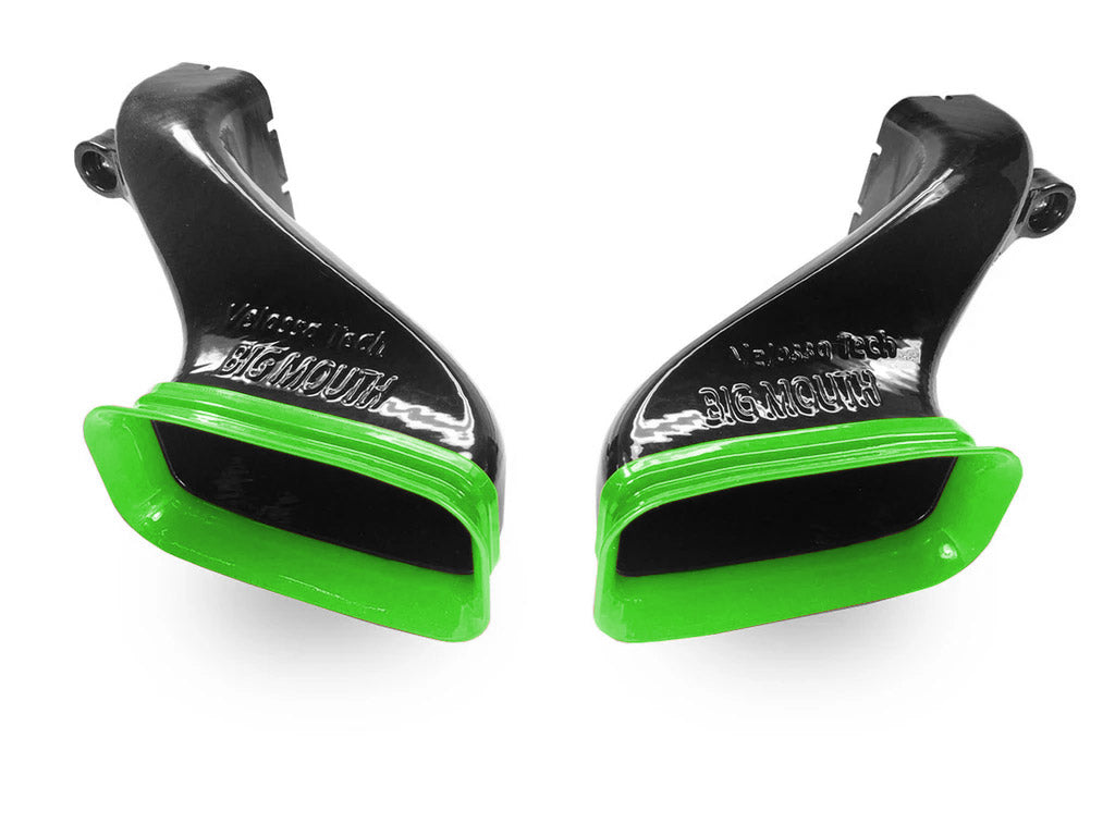 Velossa Tech Dual BIG MOUTH Ram green Air Intake Snorkels