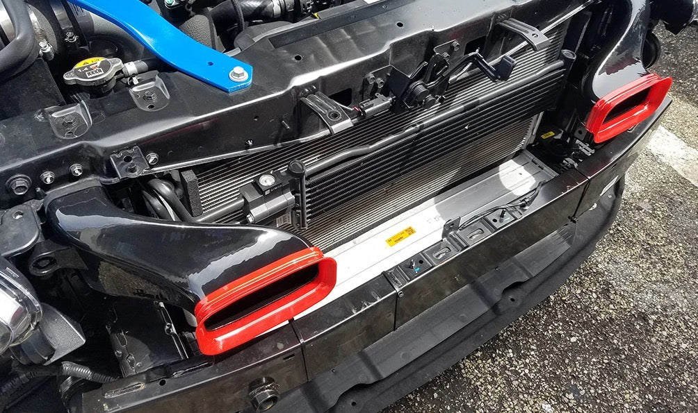 Velossa Tech Dual BIG MOUTH Ram Air Intake Snorkels installation close view