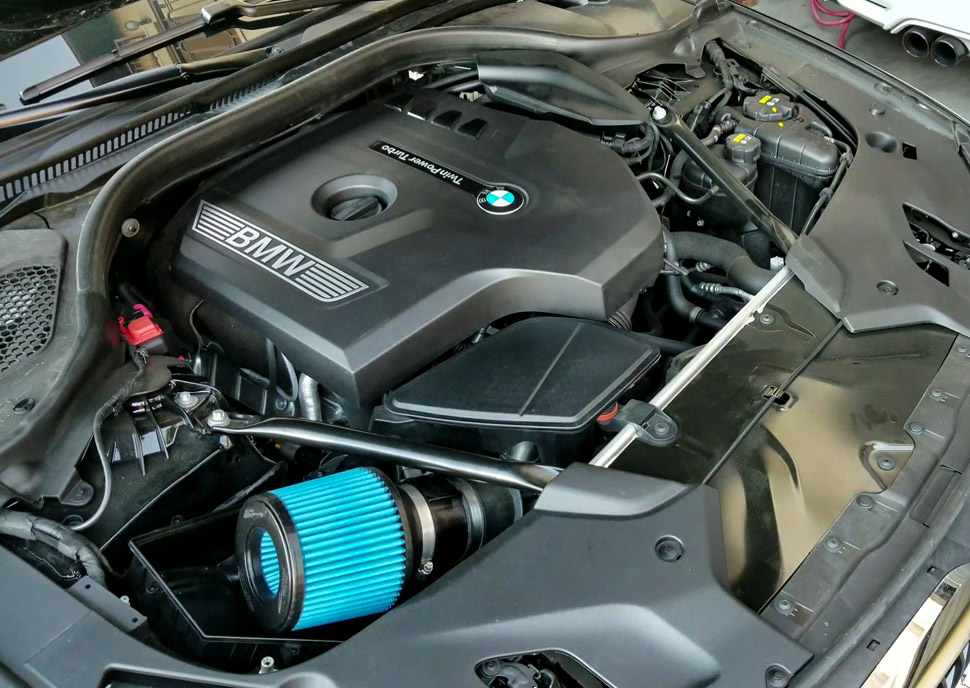 BMS B46/B48 Billet blue Intake installation
