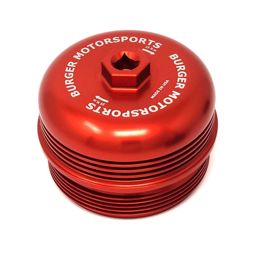 BMS Billet BMW Oil Filter Cap Red