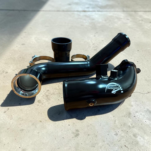 Black automotive B58 Charge pipes For Supra & BMW M140i, M240i, M340i, 340i, M440i, 440i, 540i, 640i, 740i, X3, X4 | Palenon Performance