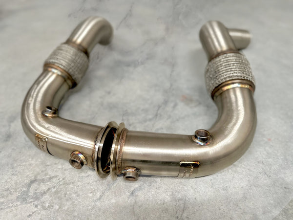 BMW N63/N63TU Catless Race Downpipes - 550i, 650i, 750i, Alpina B6 B7 ...