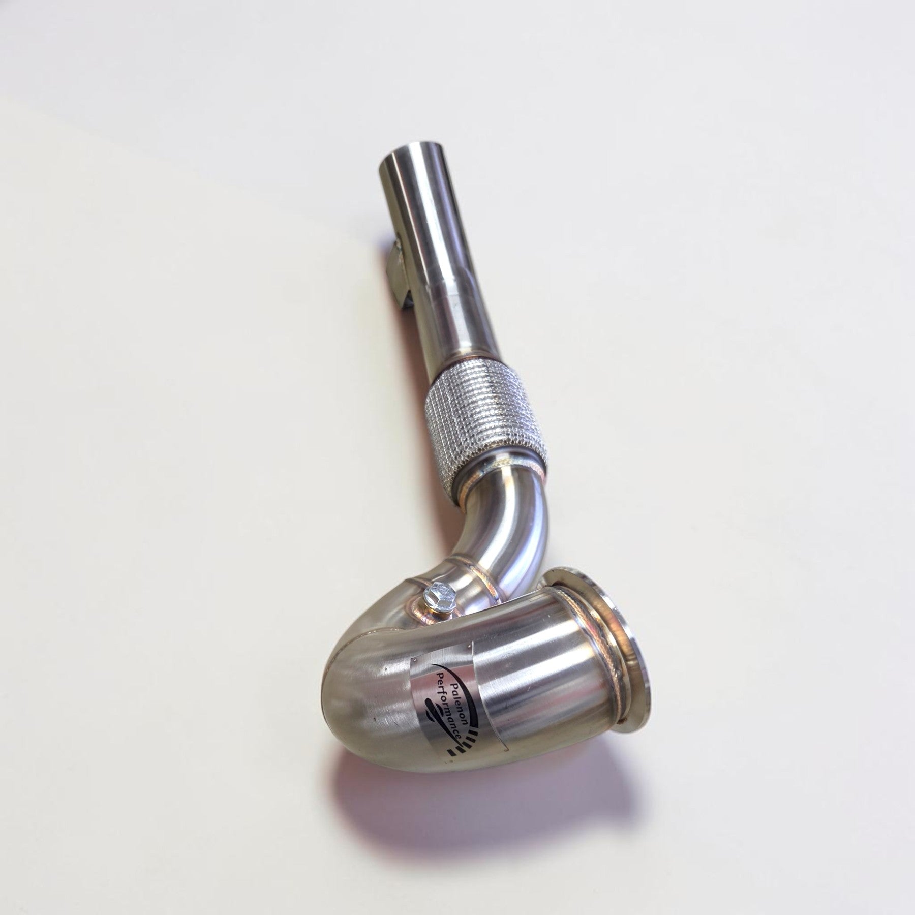 Palenon Performance T304 stainless steel race downpipe for Audi A3 8V with flex section and TIG-welded construction