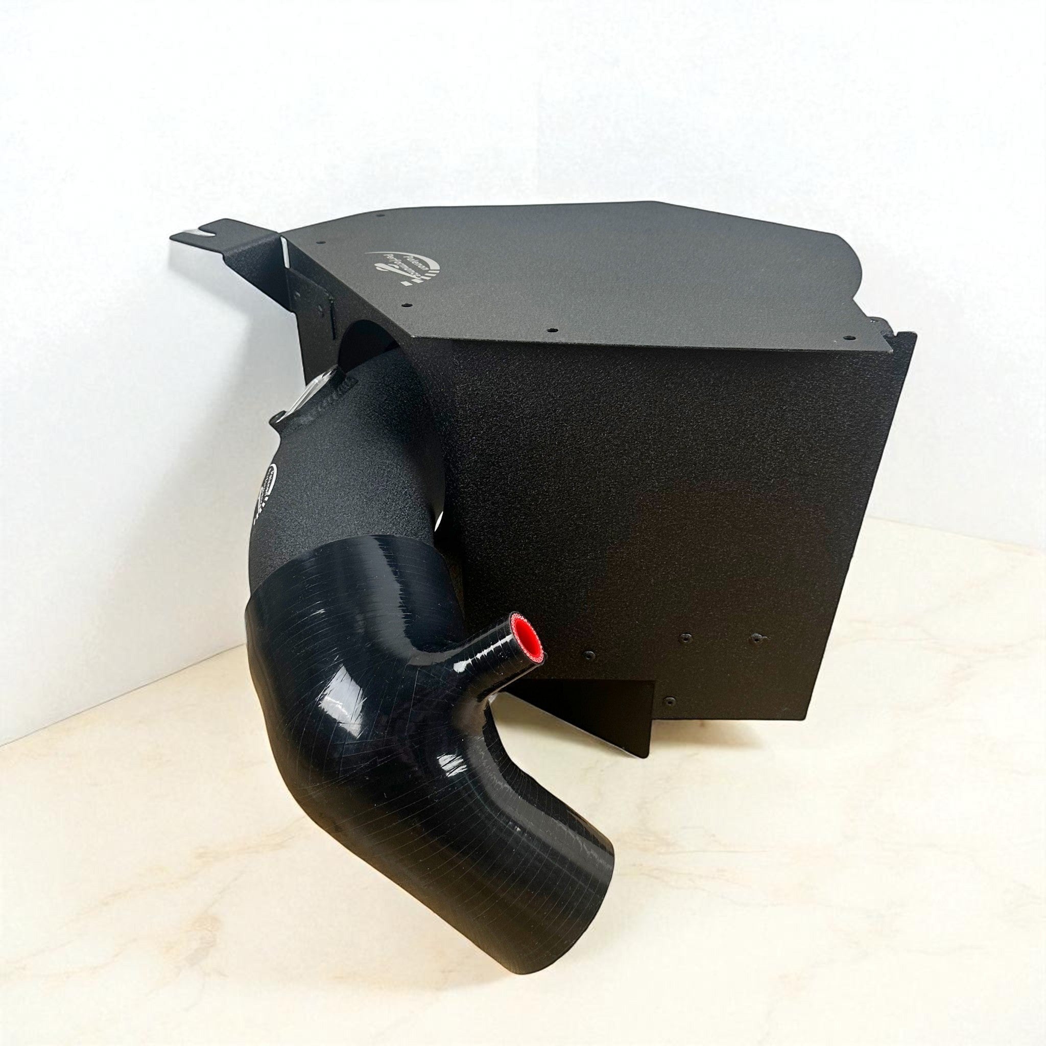 Palenon Performance B58 cold air intake system with black powder coated aluminum pipe and turbo heat shield