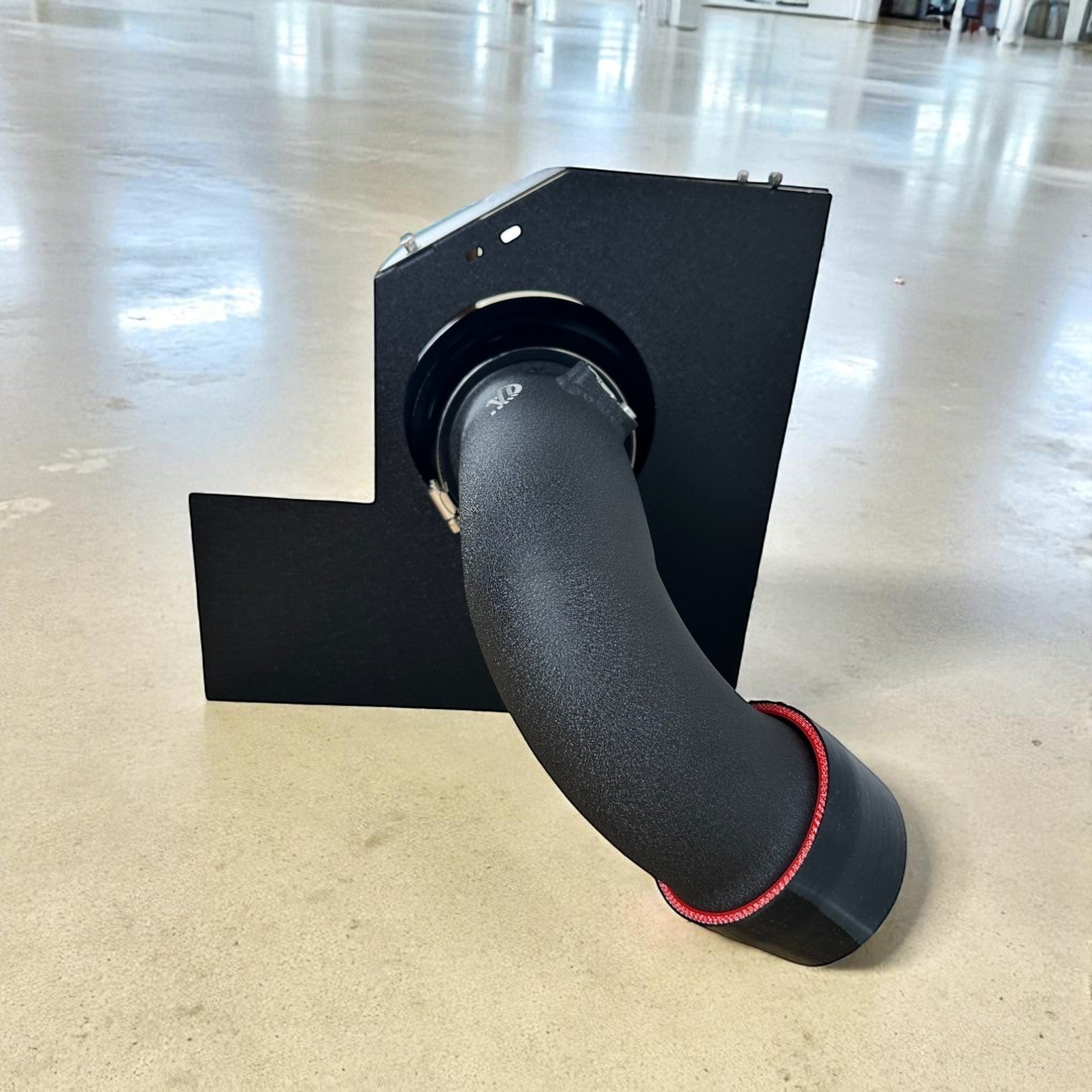 Palenon Performance cold air intake for BMW B48 and B46 engines with black aluminum pipe and heat shield.