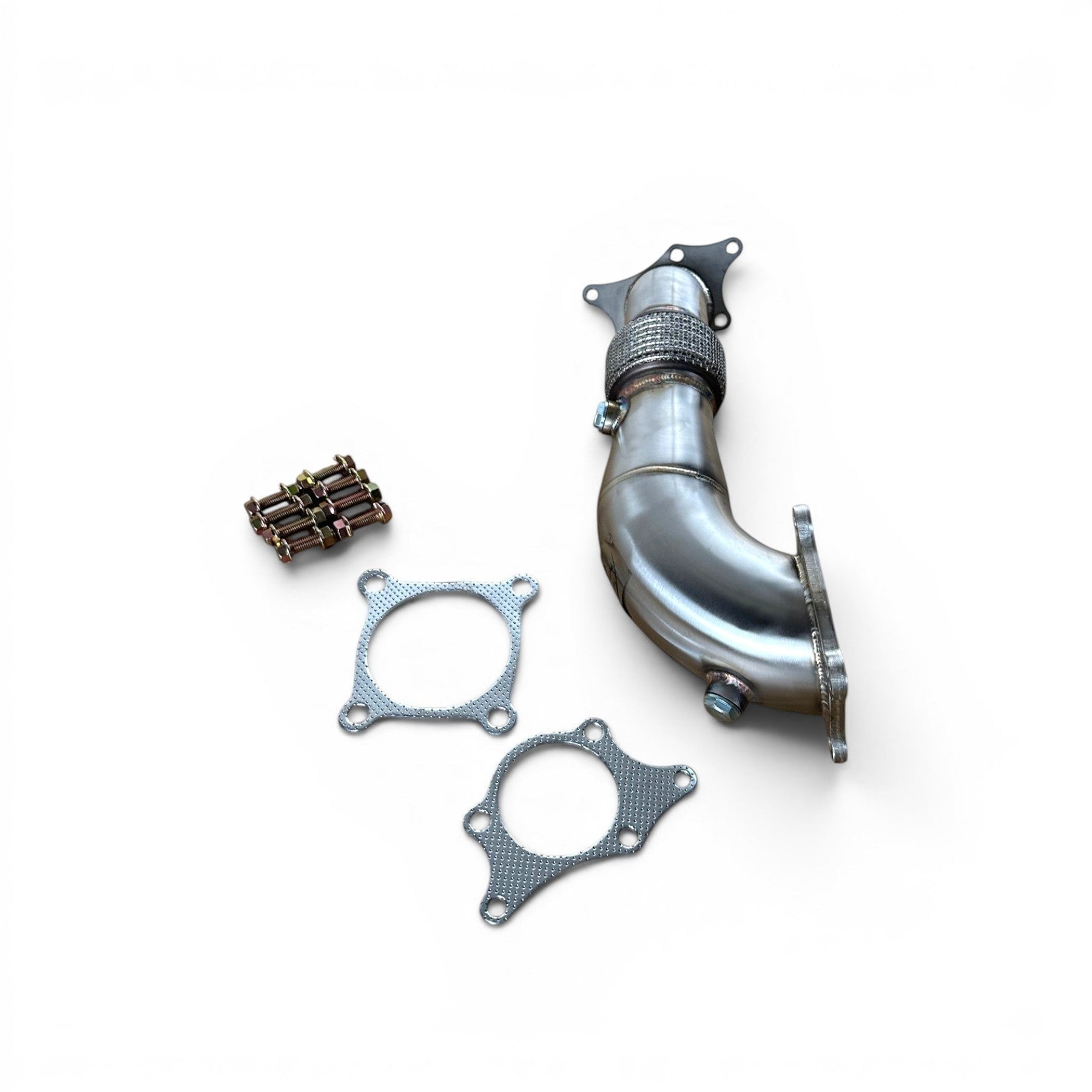Palenon Performance stainless steel race downpipe for Honda Civic Type-R with gaskets and mounting hardware