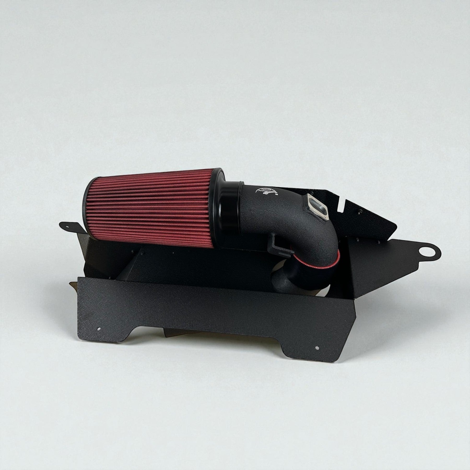 Palenon Performance N20 N26 cold air intake system with black aluminum pipe, red air filter, and heat shield.