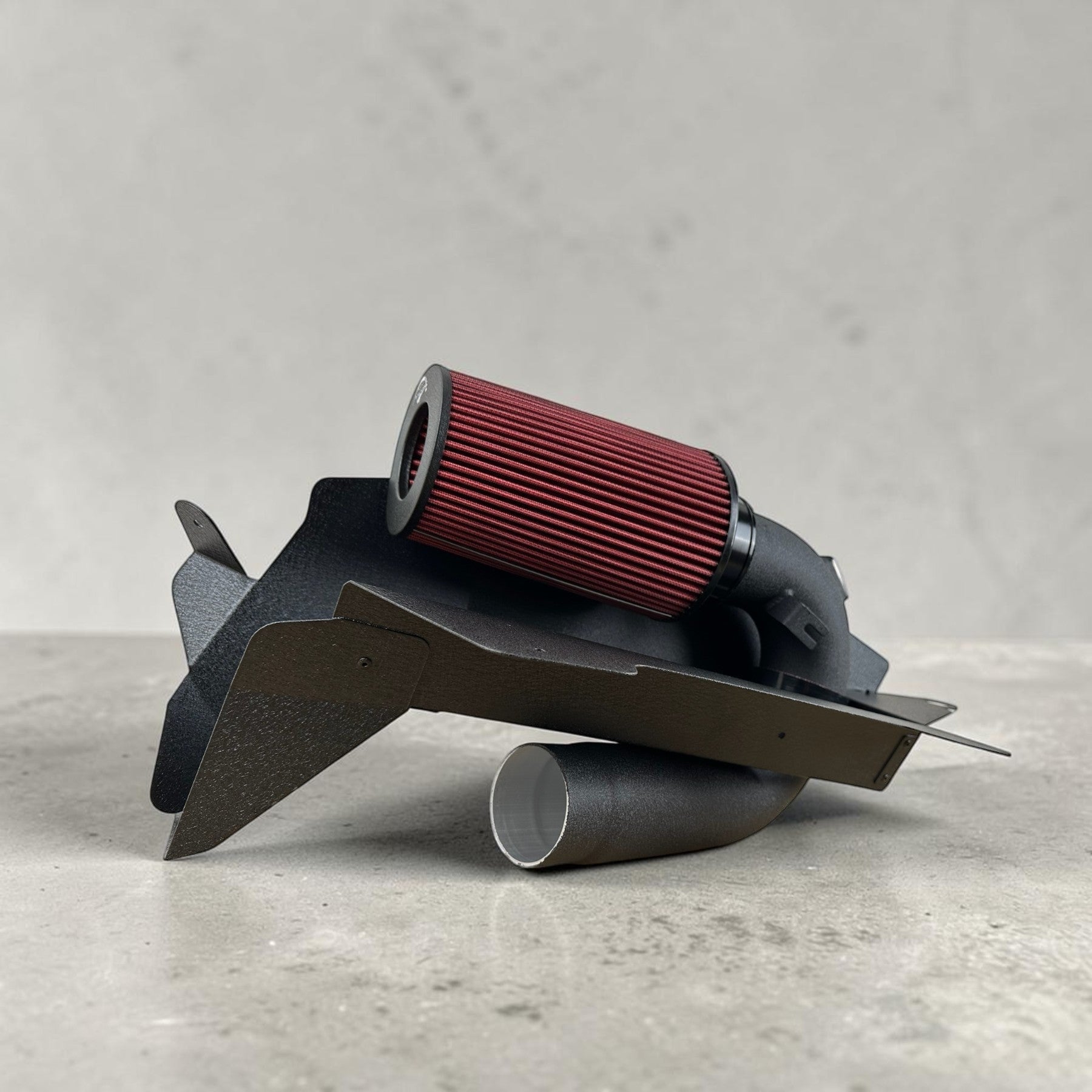 Palenon Performance N20 N26 cold air intake with black aluminum pipe, heat shield, and red high-flow air filter.