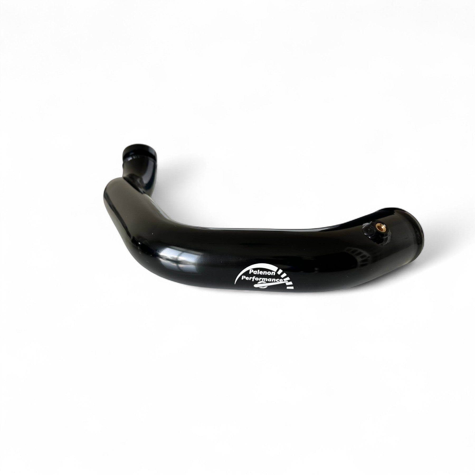 Palenon Performance black aluminum S55 charge pipe for BMW F8X with integrated methanol injection bung
