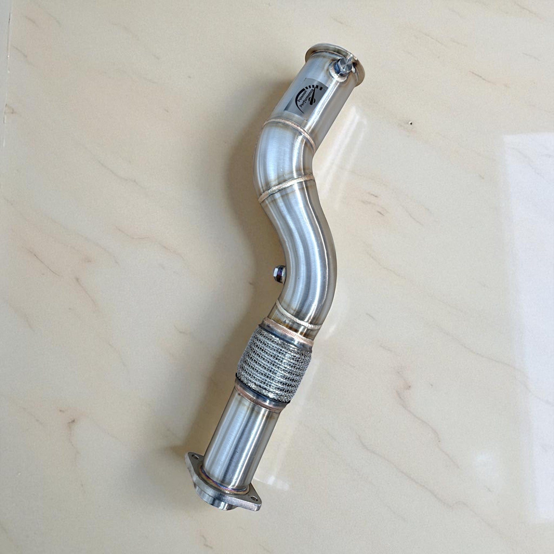 Palenon Performance stainless steel catless S58 race downpipe for BMW G80 M3, G82 M4, and G87 M2