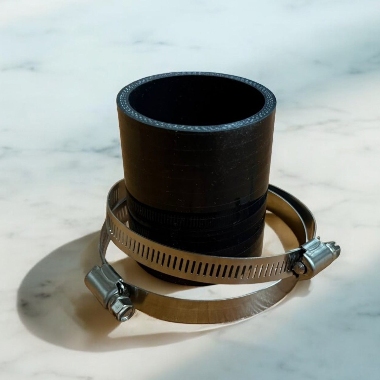 Palenon Performance black silicone coupler and metal hose clamp for BMW S58 charge pipe installation