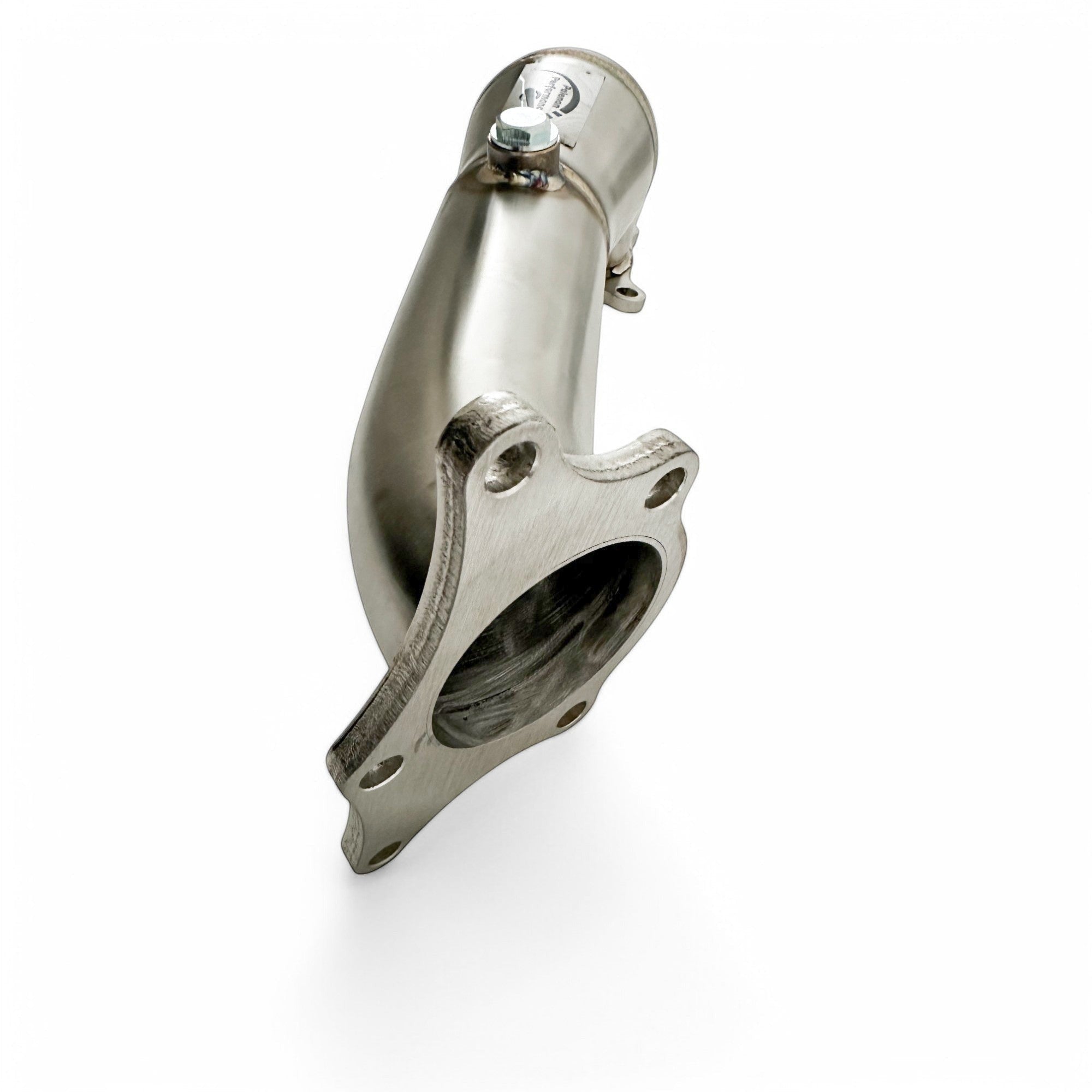 Palenon Performance stainless steel race downpipe for Honda Civic Type-R with polished finish and mounting flange