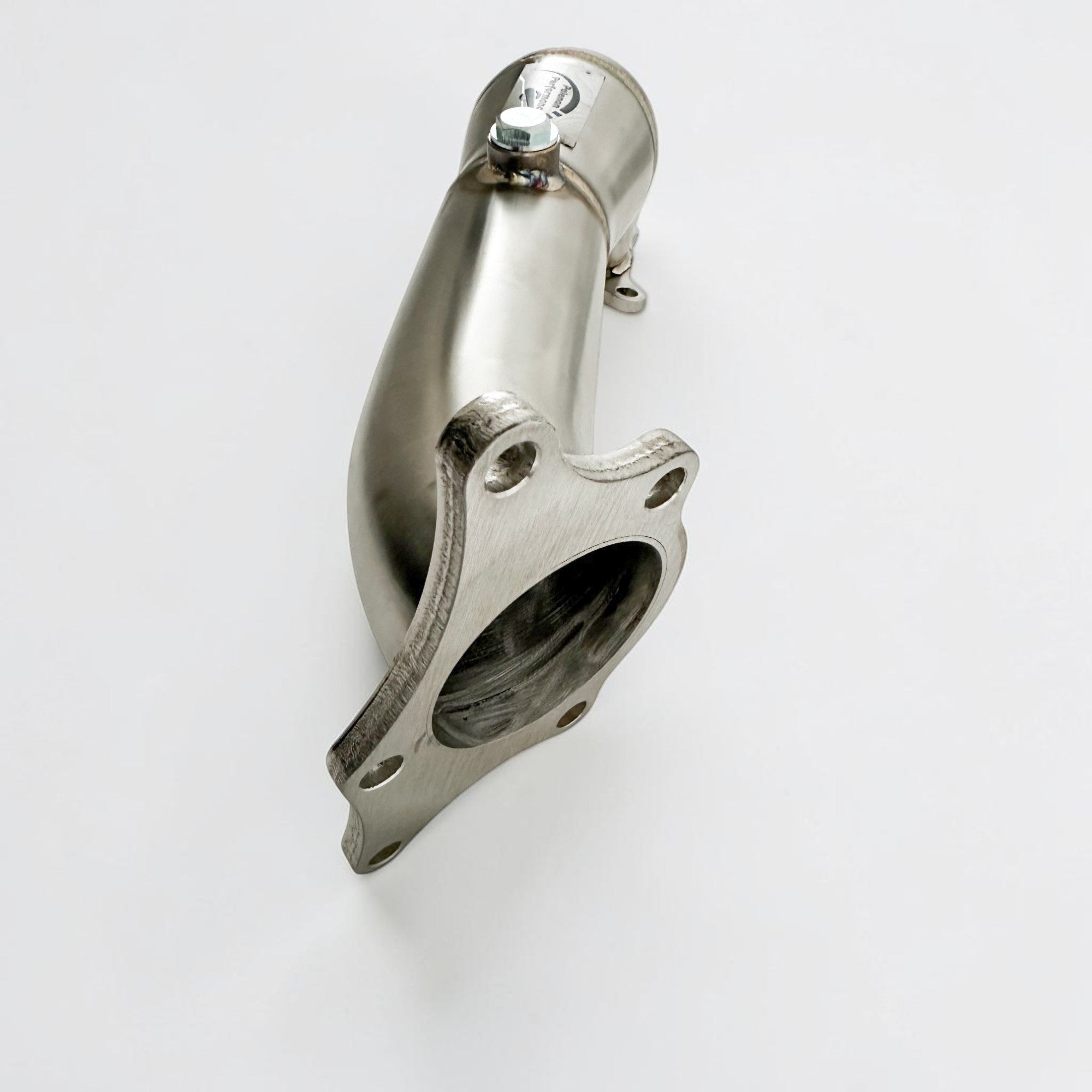 Palenon Performance T304 stainless steel high-flow downpipe for Acura 2.0T engines with polished finish