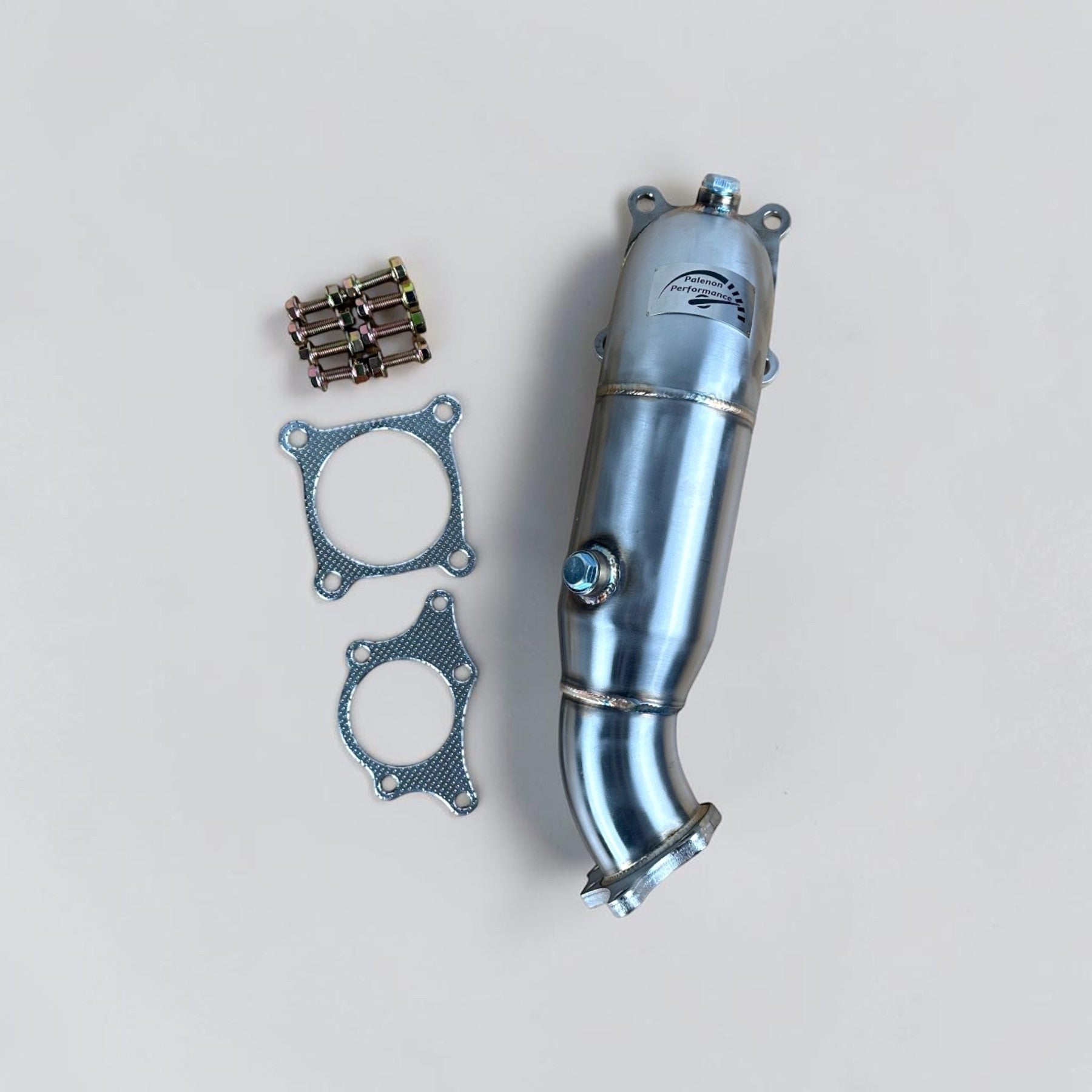 Palenon Performance stainless steel race downpipe with gaskets and hardware for Honda Civic Type-R and Accord 2.0T