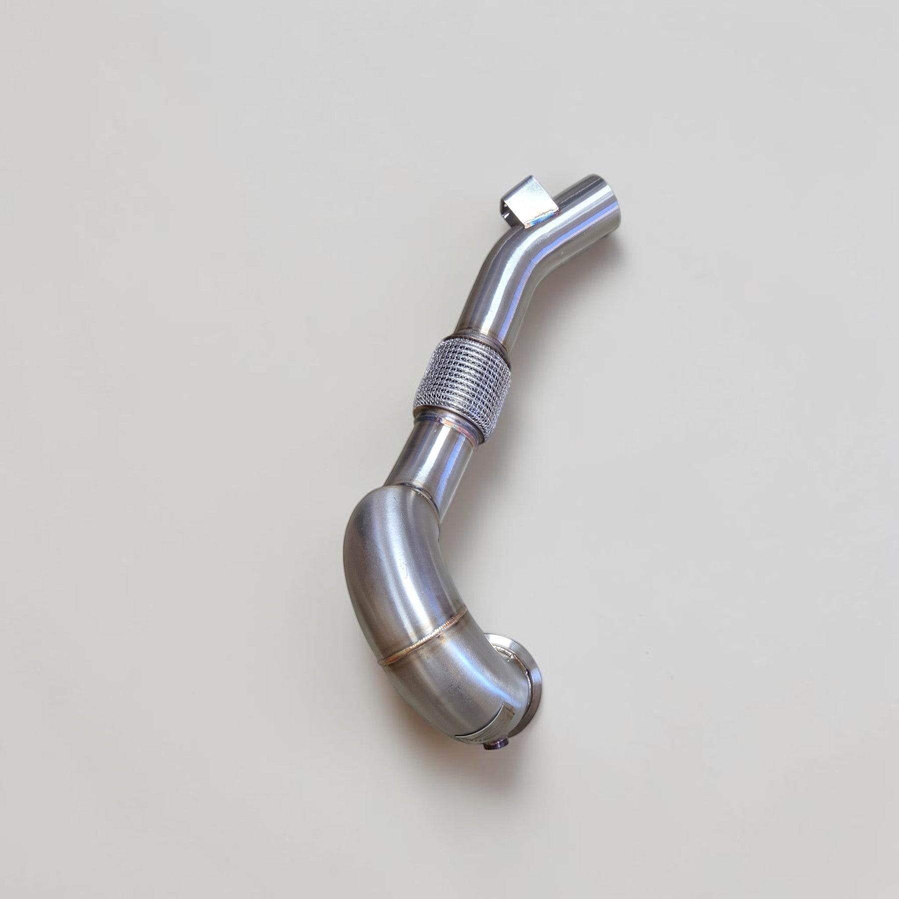 Palenon Performance 3.5-inch stainless steel race downpipe for VW MK8 GTI and Audi 8Y A3 with flex section