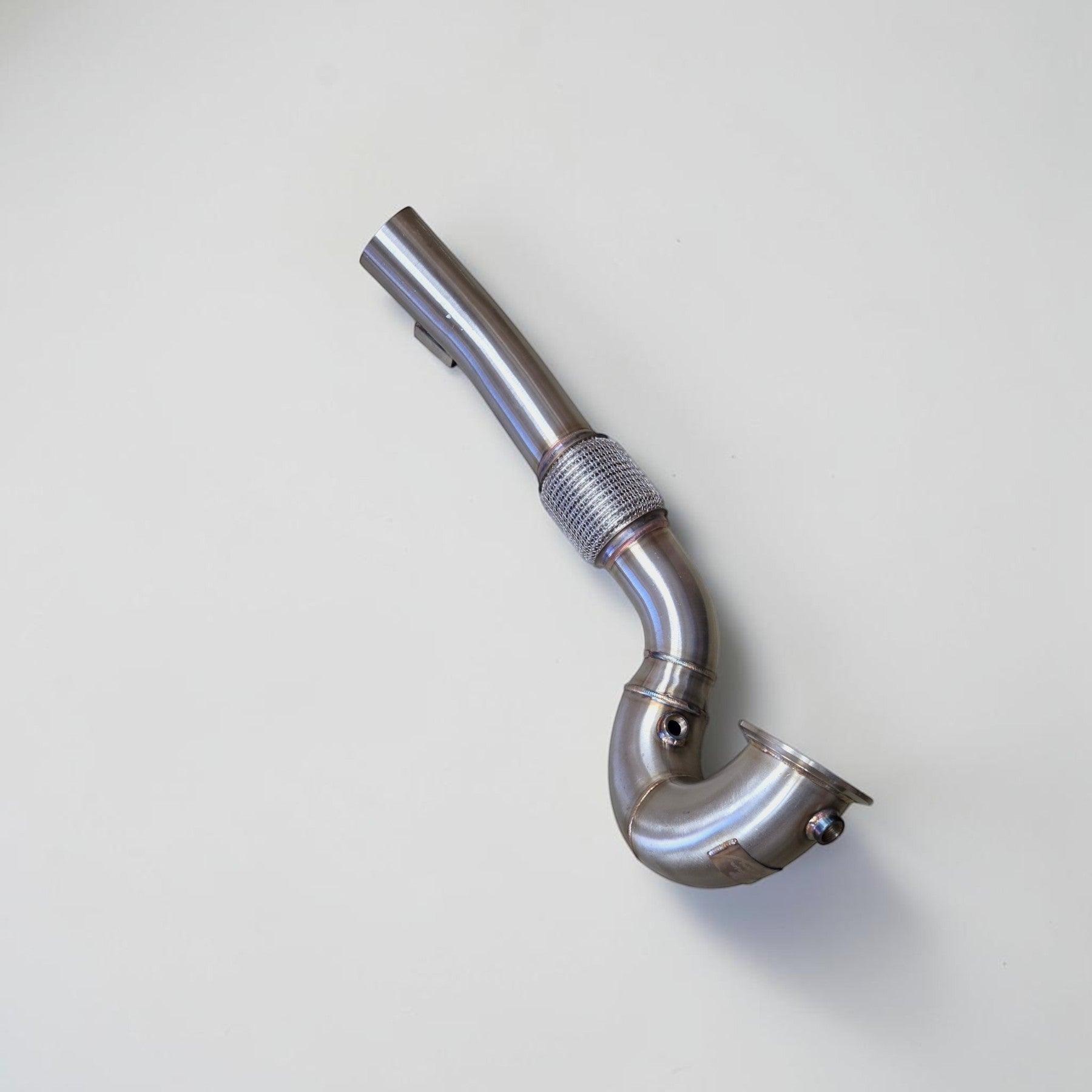 Palenon Performance stainless steel race downpipe for VW MK8 GTI and Audi 8Y A3 with flex section and O2 sensor bung