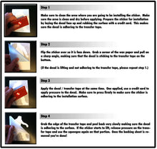 Cargar imagen en el visor de la galería, Burger Motorsports Logo Sticker Sheet instruction