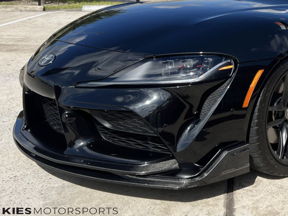 2019+ Toyota Supra (A90) 4-Piece Carbon Fiber Front Lip