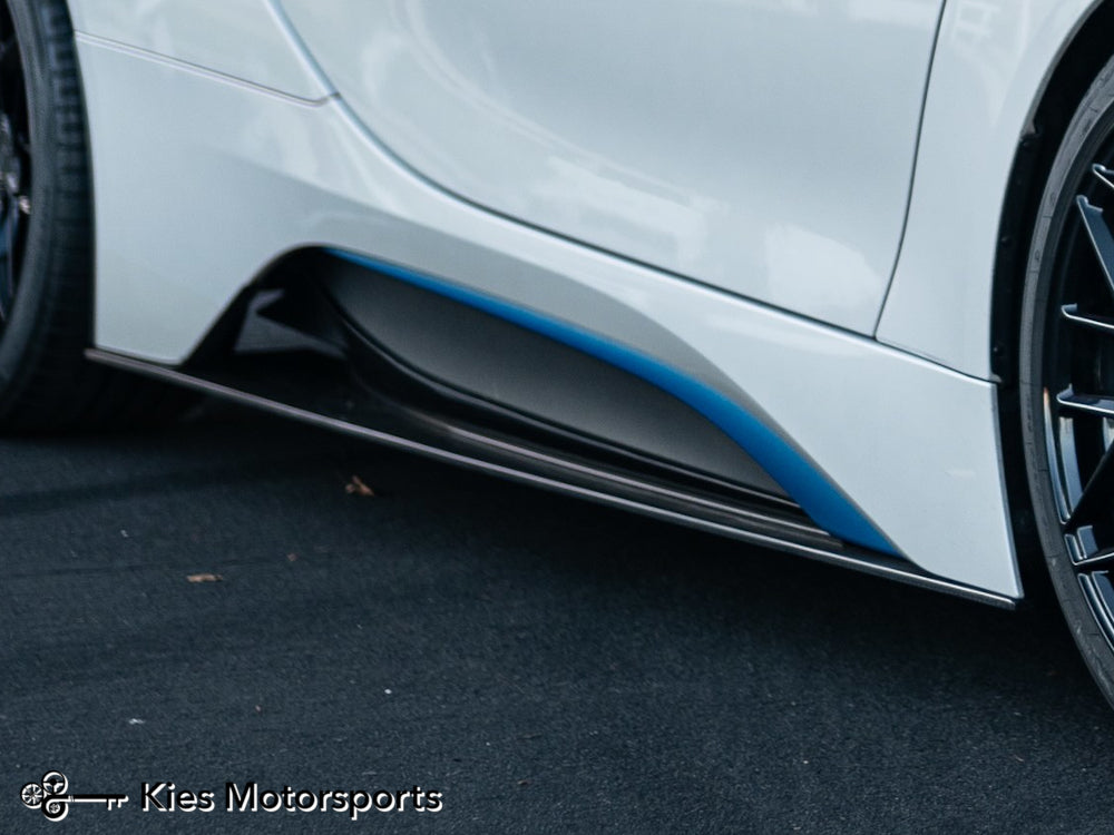 2014-2020 BMW i8 (I12) Performance Inspired Carbon Fiber Aero Side Skirt Extensions